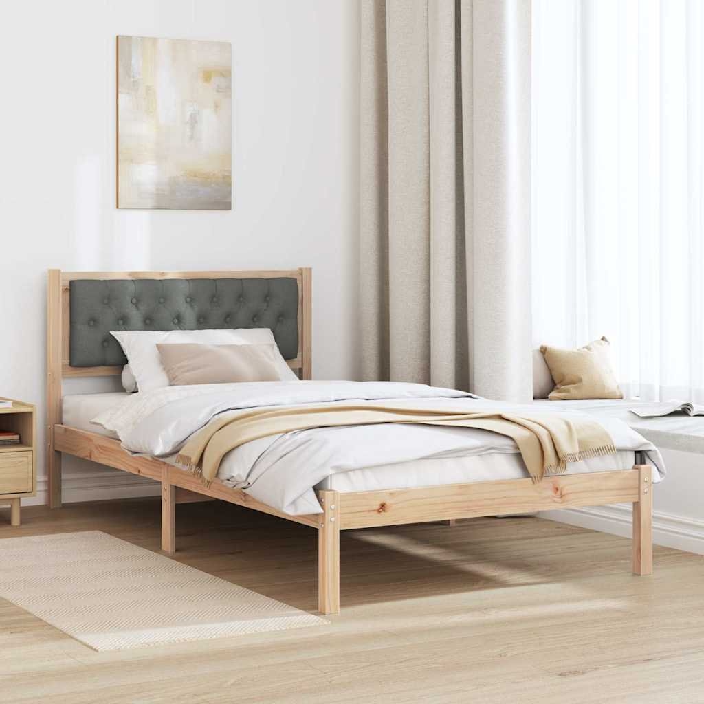Bedframe Donkergrijs 100 x 200 cm Massief grenenhout is nu te koop bij PeponiXL, paradijselijk wonen!