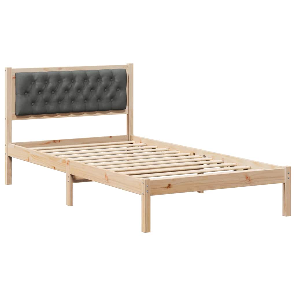 Bedframe Donkergrijs 100 x 200 cm Massief grenenhout is nu te koop bij PeponiXL, paradijselijk wonen!