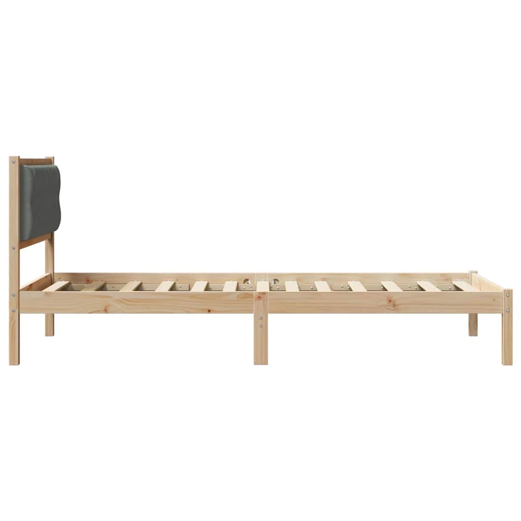Bedframe Donkergrijs 100 x 200 cm Massief grenenhout is nu te koop bij PeponiXL, paradijselijk wonen!