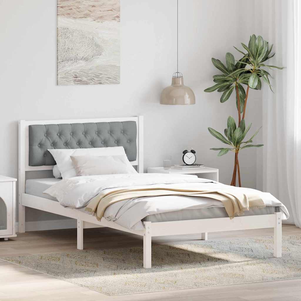 Bedframe Lichtgrijs 100 x 200 cm Massief grenenhout is nu te koop bij PeponiXL, paradijselijk wonen!