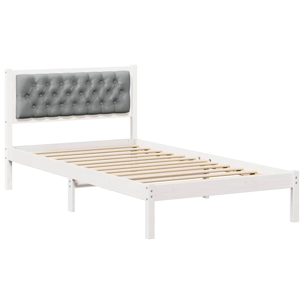 Bedframe Lichtgrijs 100 x 200 cm Massief grenenhout is nu te koop bij PeponiXL, paradijselijk wonen!