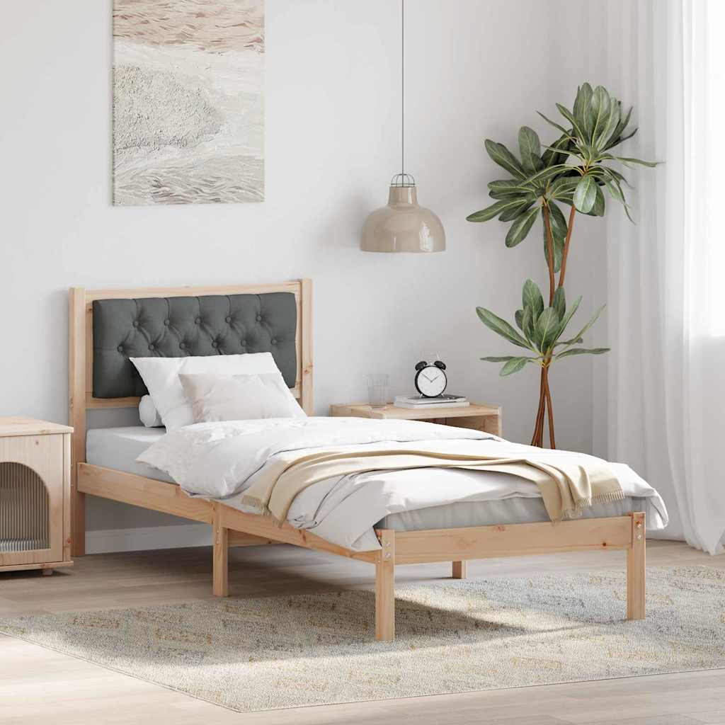 Bedframe Donkergrijs 90 x 200 cm Massief grenenhout is nu te koop bij PeponiXL, paradijselijk wonen!