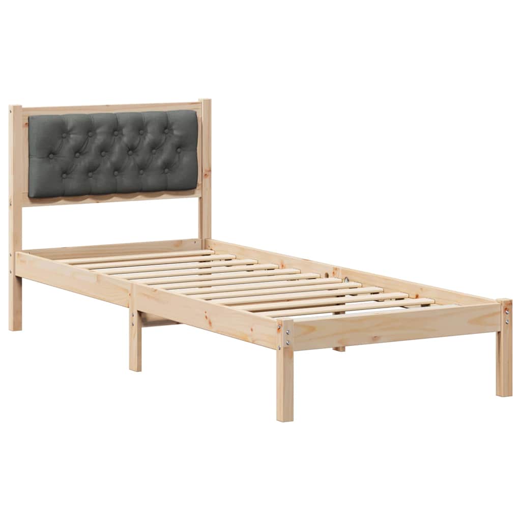 Bedframe Donkergrijs 90 x 200 cm Massief grenenhout is nu te koop bij PeponiXL, paradijselijk wonen!