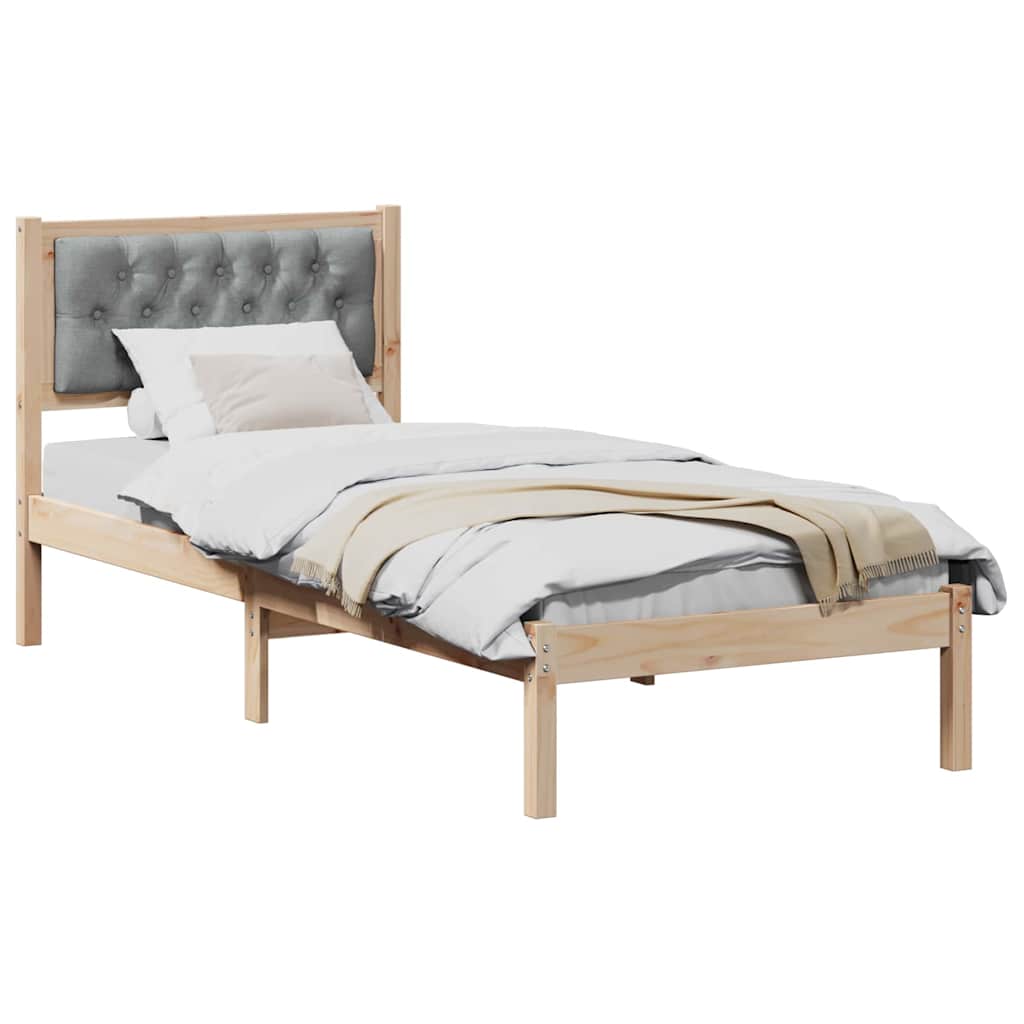 Bedframe Lichtgrijs 80 x 200 cm Massief grenenhout is nu te koop bij PeponiXL, paradijselijk wonen!