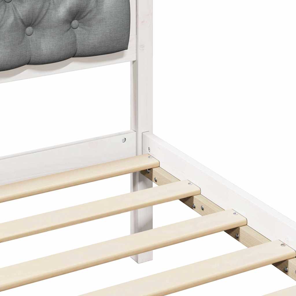 Bedframe Lichtgrijs 75 x 190 cm Massief grenenhout is nu te koop bij PeponiXL, paradijselijk wonen!