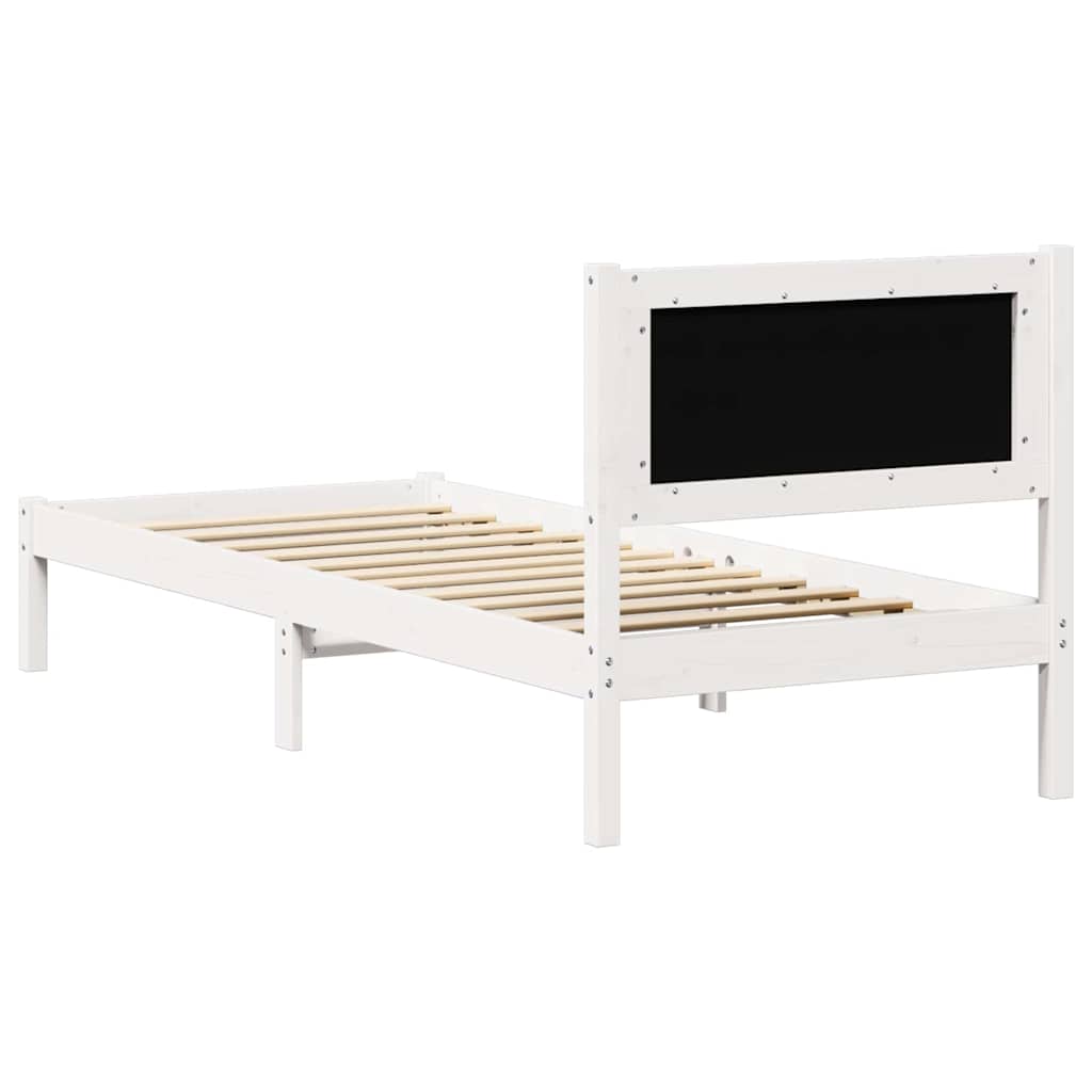 Bedframe Lichtgrijs 75 x 190 cm Massief grenenhout is nu te koop bij PeponiXL, paradijselijk wonen!