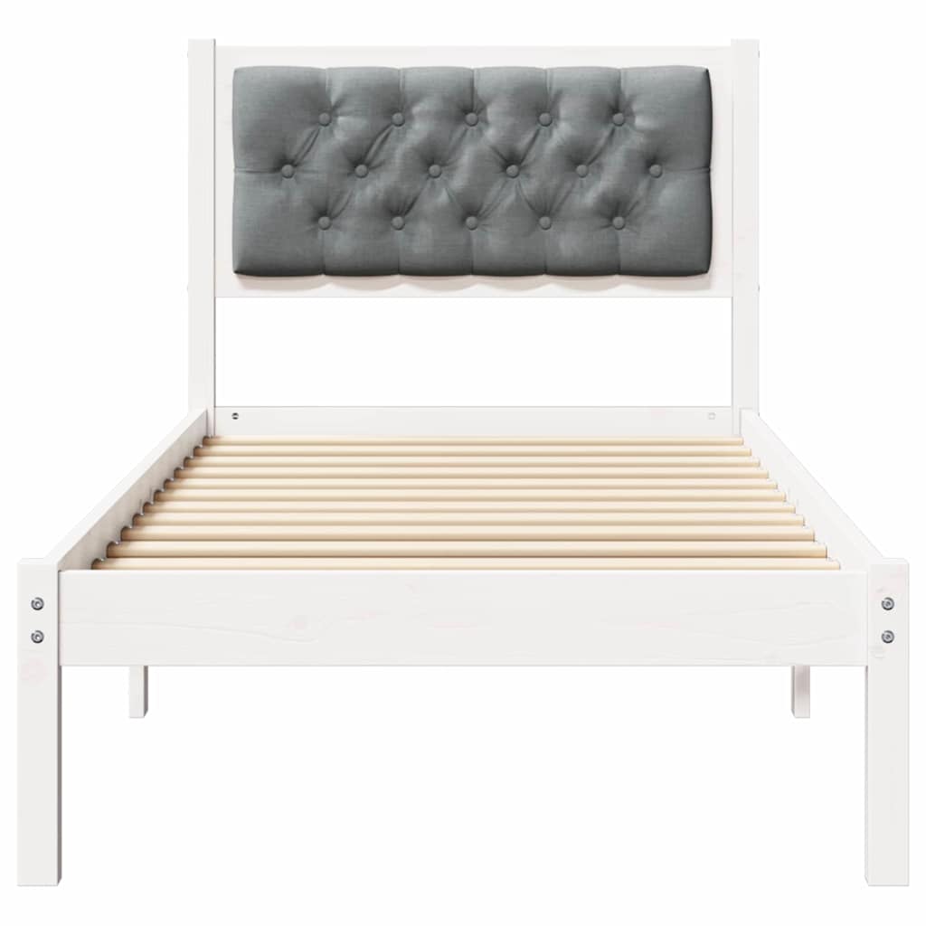 Bedframe Lichtgrijs 75 x 190 cm Massief grenenhout is nu te koop bij PeponiXL, paradijselijk wonen!