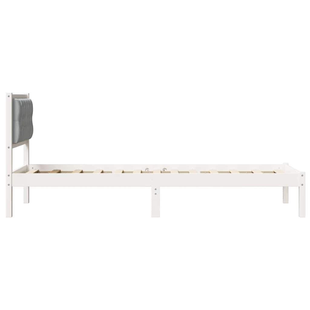Bedframe Lichtgrijs 75 x 190 cm Massief grenenhout is nu te koop bij PeponiXL, paradijselijk wonen!