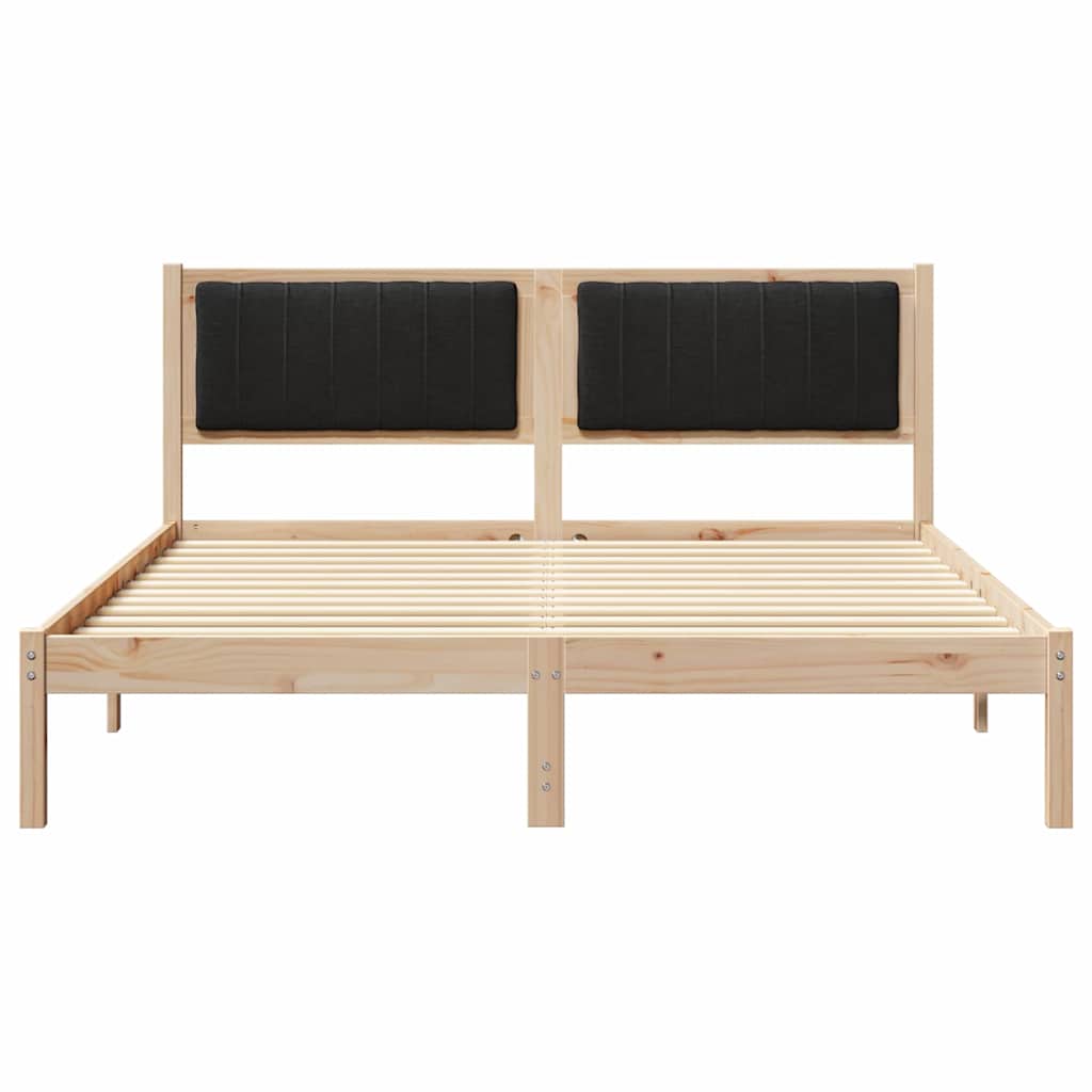 Bedframe met Gevoerd Hoofdgedeelte Zwart 160 x 200 cm is nu te koop bij PeponiXL, paradijselijk wonen!