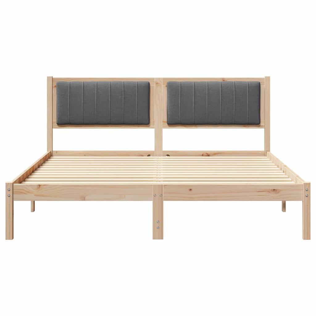 Bedframe met Gevoerd Hoofdgedeelte Donkergrijs 150 x 200 cm is nu te koop bij PeponiXL, paradijselijk wonen!