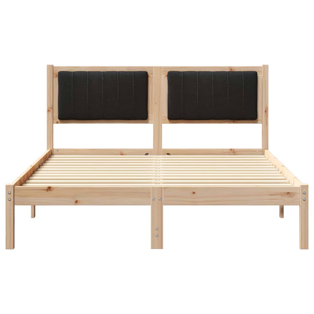 Bedframe met Gevoerd Hoofdgedeelte Zwart 140 x 200 cm is nu te koop bij PeponiXL, paradijselijk wonen!