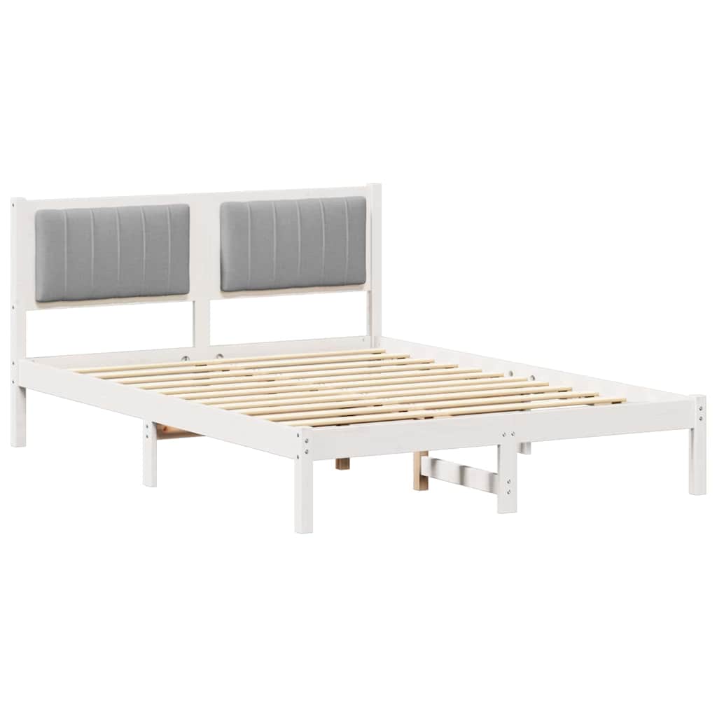 Bedframe met Gevoerd Hoofdgedeelte Lichtgrijs 140 x 200 cm is nu te koop bij PeponiXL, paradijselijk wonen!
