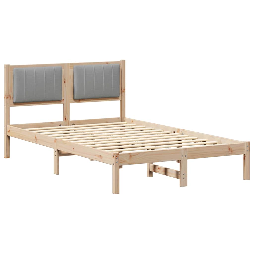 Bedframe met Gevoerd Hoofdgedeelte Lichtgrijs 120 x 200 cm is nu te koop bij PeponiXL, paradijselijk wonen!