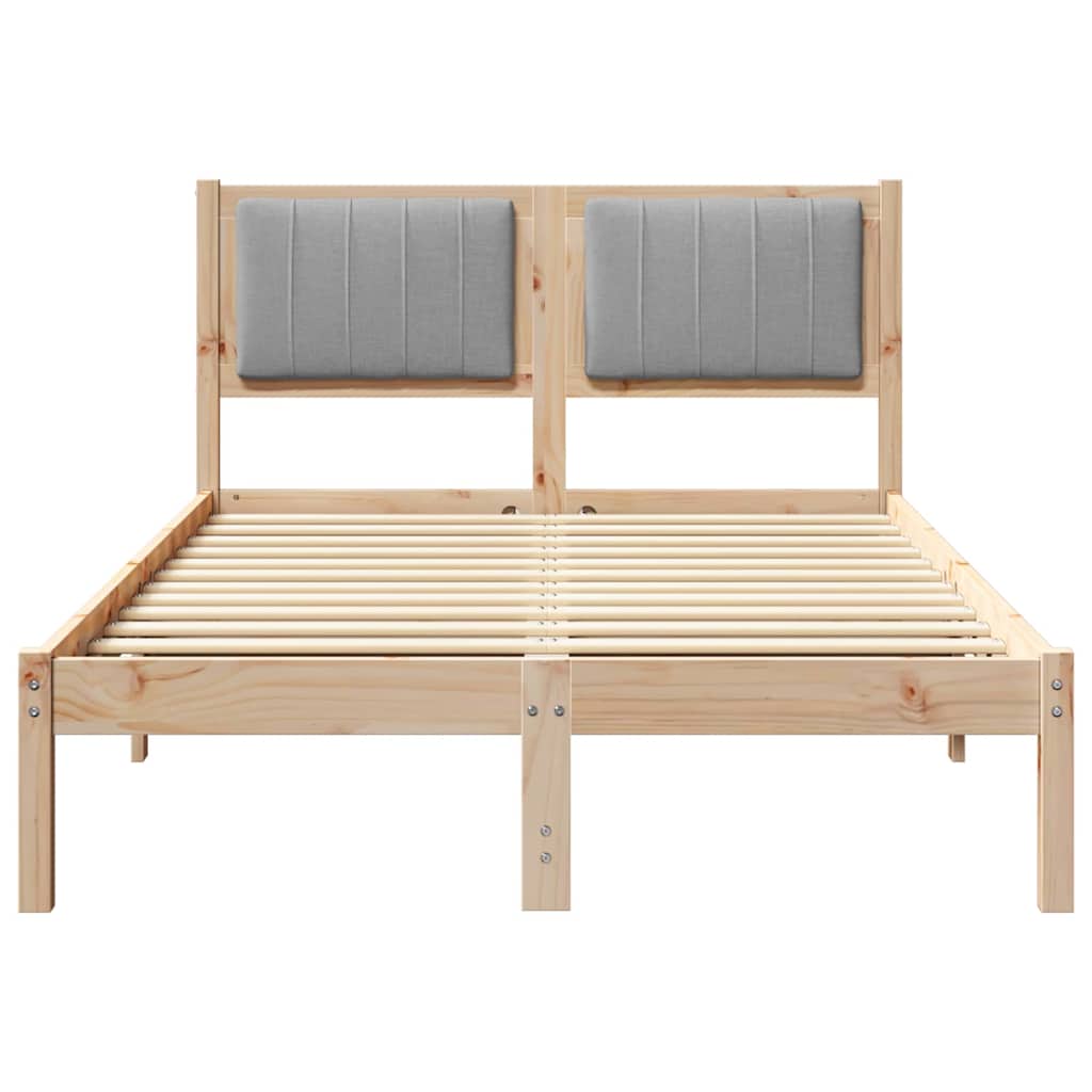 Bedframe met Gevoerd Hoofdgedeelte Lichtgrijs 120 x 200 cm is nu te koop bij PeponiXL, paradijselijk wonen!