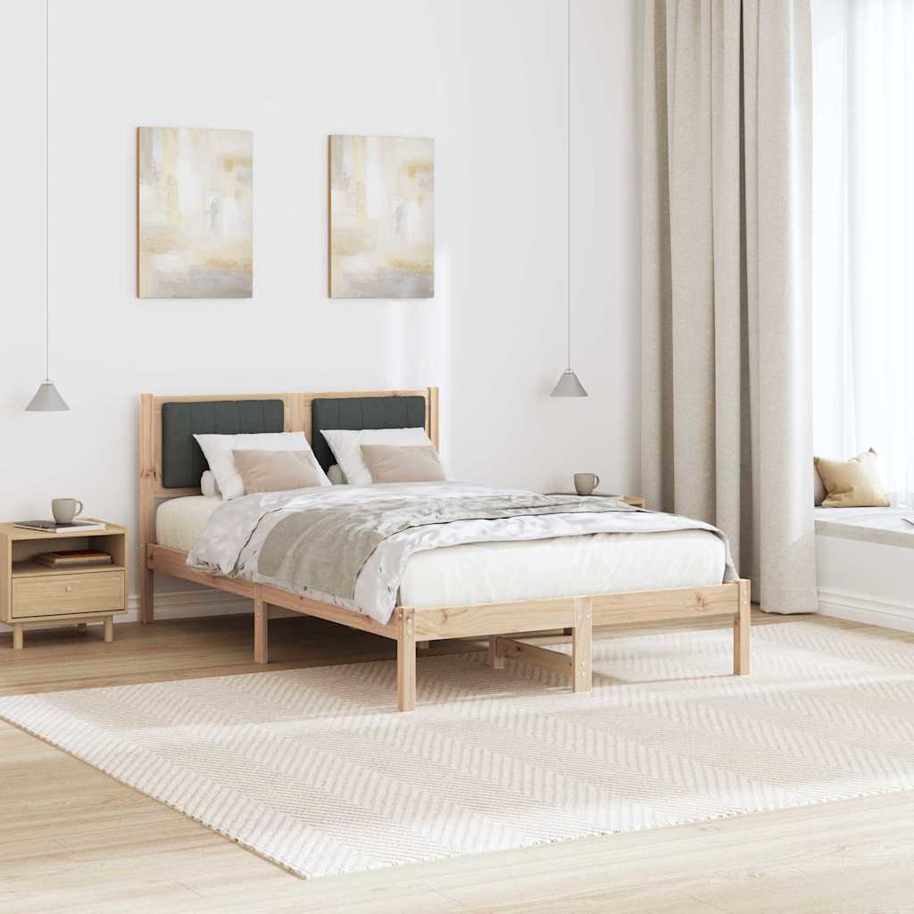 Bedframe met Gevoerd Hoofdgedeelte Donkergrijs 120 x 200 cm is nu te koop bij PeponiXL, paradijselijk wonen!