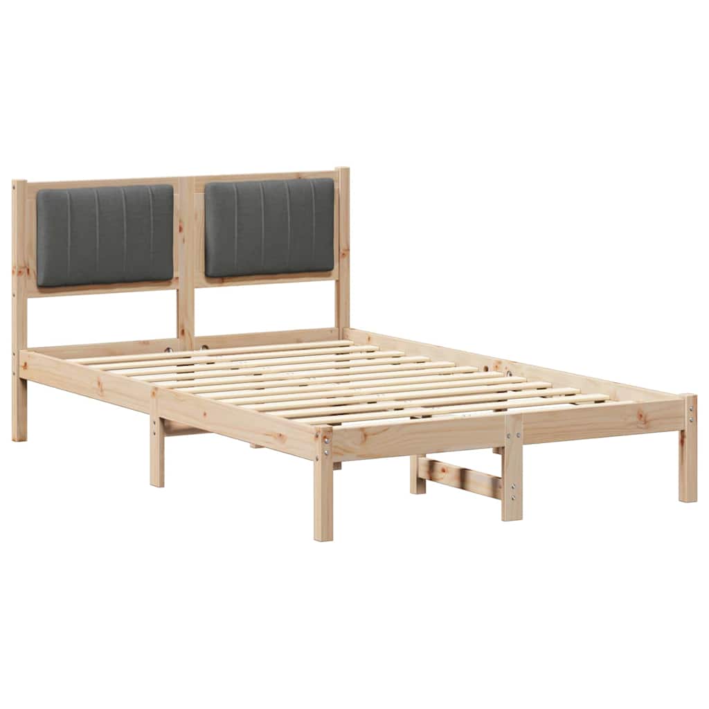 Bedframe met Gevoerd Hoofdgedeelte Donkergrijs 120 x 200 cm is nu te koop bij PeponiXL, paradijselijk wonen!