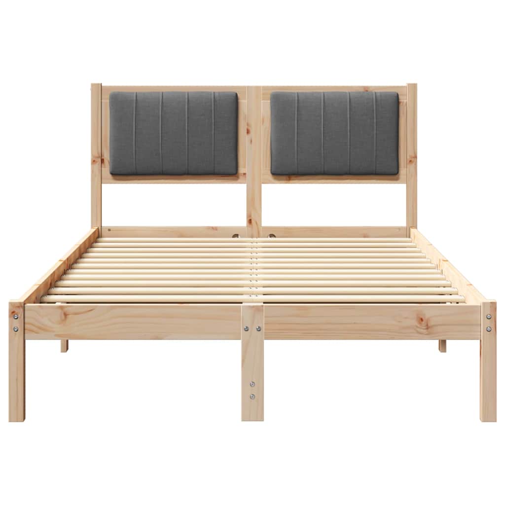 Bedframe met Gevoerd Hoofdgedeelte Donkergrijs 120 x 200 cm is nu te koop bij PeponiXL, paradijselijk wonen!