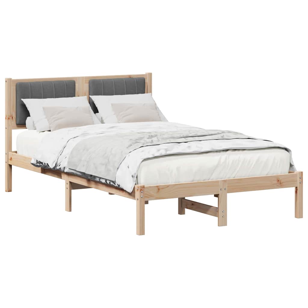 Bedframe met Gevoerd Hoofdgedeelte Donkergrijs 120 x 200 cm is nu te koop bij PeponiXL, paradijselijk wonen!