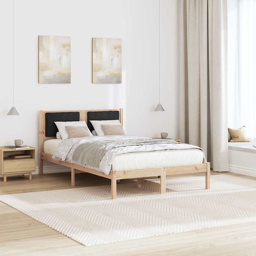 Bedframe met Gevoerd Hoofdgedeelte Zwart 120 x 200 cm is nu te koop bij PeponiXL, paradijselijk wonen!