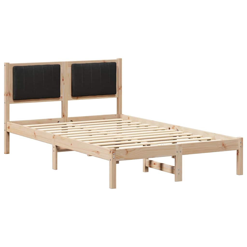Bedframe met Gevoerd Hoofdgedeelte Zwart 120 x 200 cm is nu te koop bij PeponiXL, paradijselijk wonen!