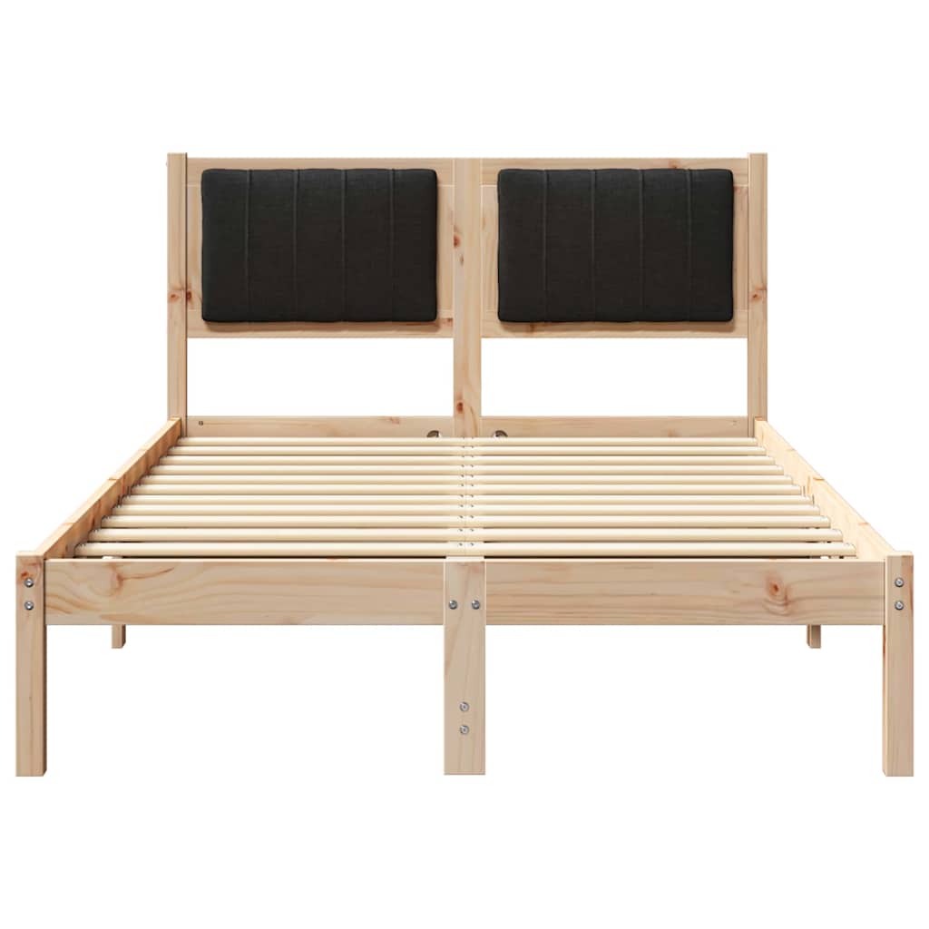 Bedframe met Gevoerd Hoofdgedeelte Zwart 120 x 200 cm is nu te koop bij PeponiXL, paradijselijk wonen!