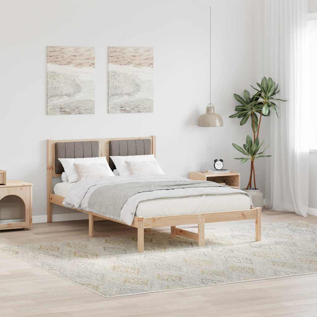 Bedframe met Gevoerd Hoofdgedeelte Taupe 120 x 200 cm is nu te koop bij PeponiXL, paradijselijk wonen!