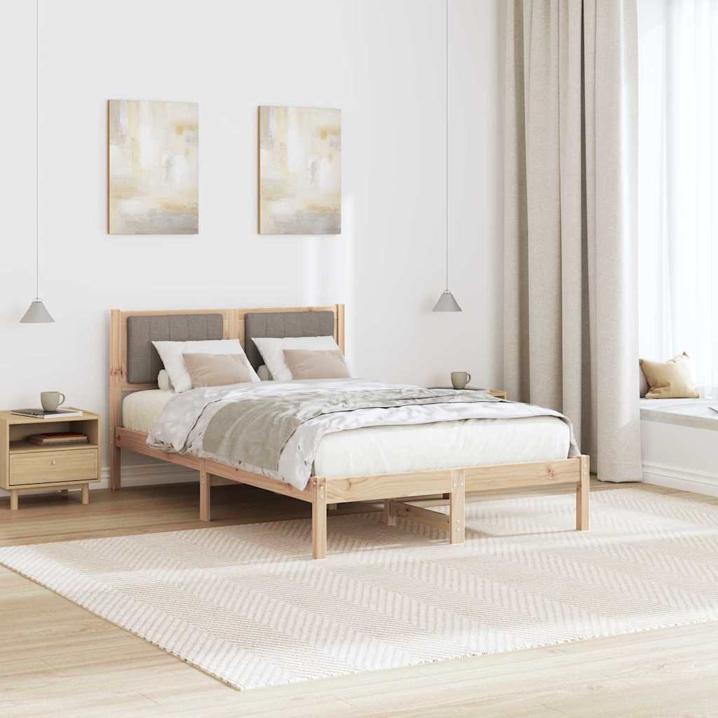 Bedframe met Gevoerd Hoofdgedeelte Taupe 120 x 200 cm is nu te koop bij PeponiXL, paradijselijk wonen!