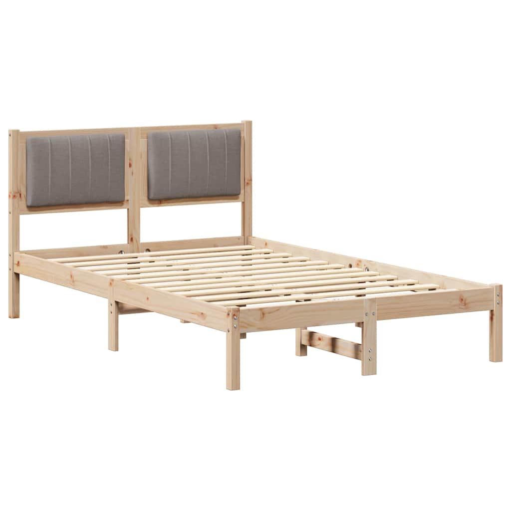 Bedframe met Gevoerd Hoofdgedeelte Taupe 120 x 200 cm is nu te koop bij PeponiXL, paradijselijk wonen!