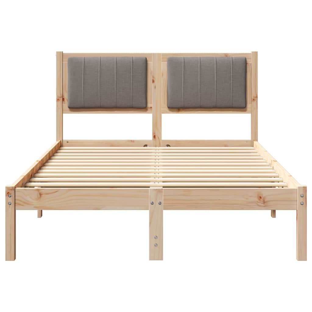 Bedframe met Gevoerd Hoofdgedeelte Taupe 120 x 200 cm is nu te koop bij PeponiXL, paradijselijk wonen!