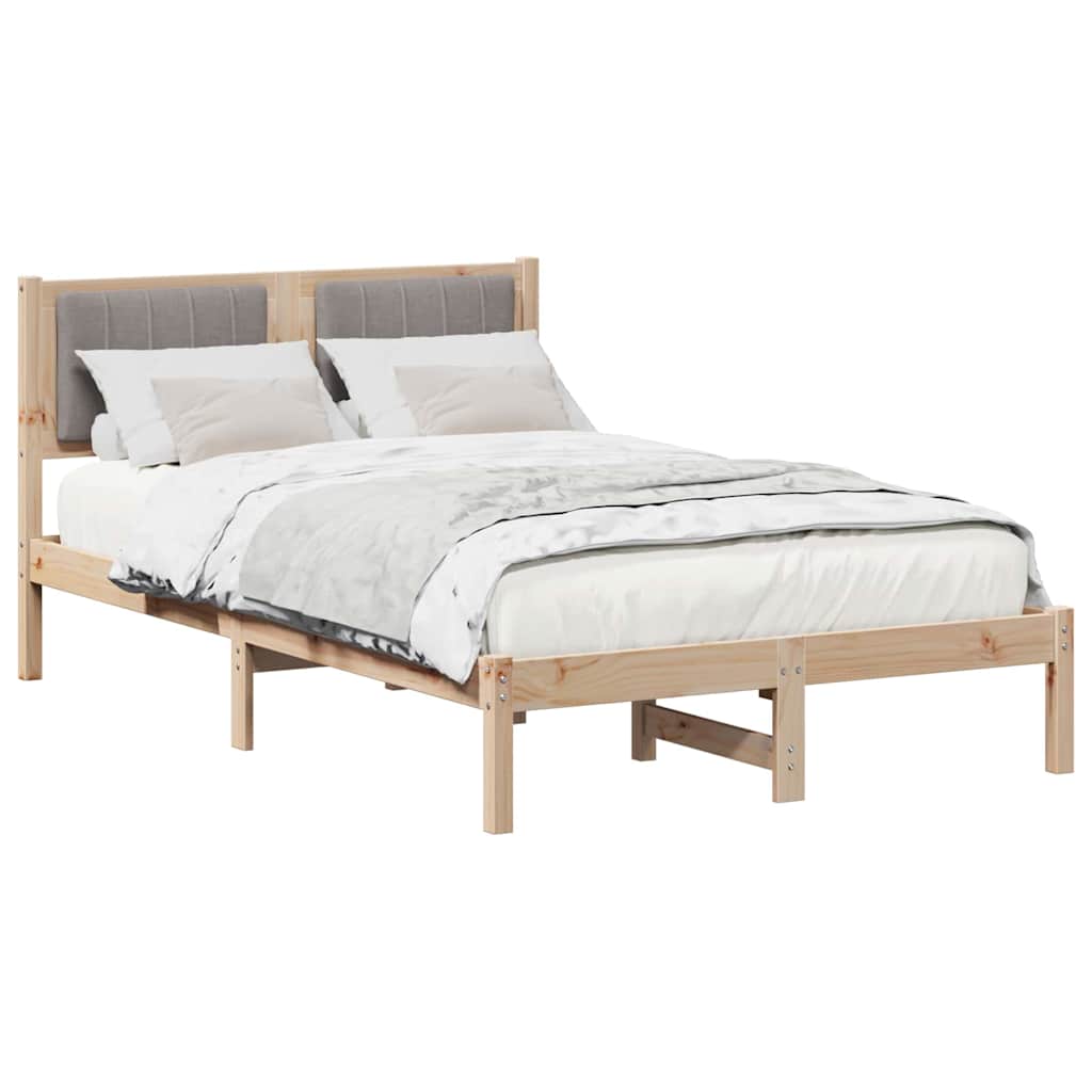 Bedframe met Gevoerd Hoofdgedeelte Taupe 120 x 200 cm is nu te koop bij PeponiXL, paradijselijk wonen!