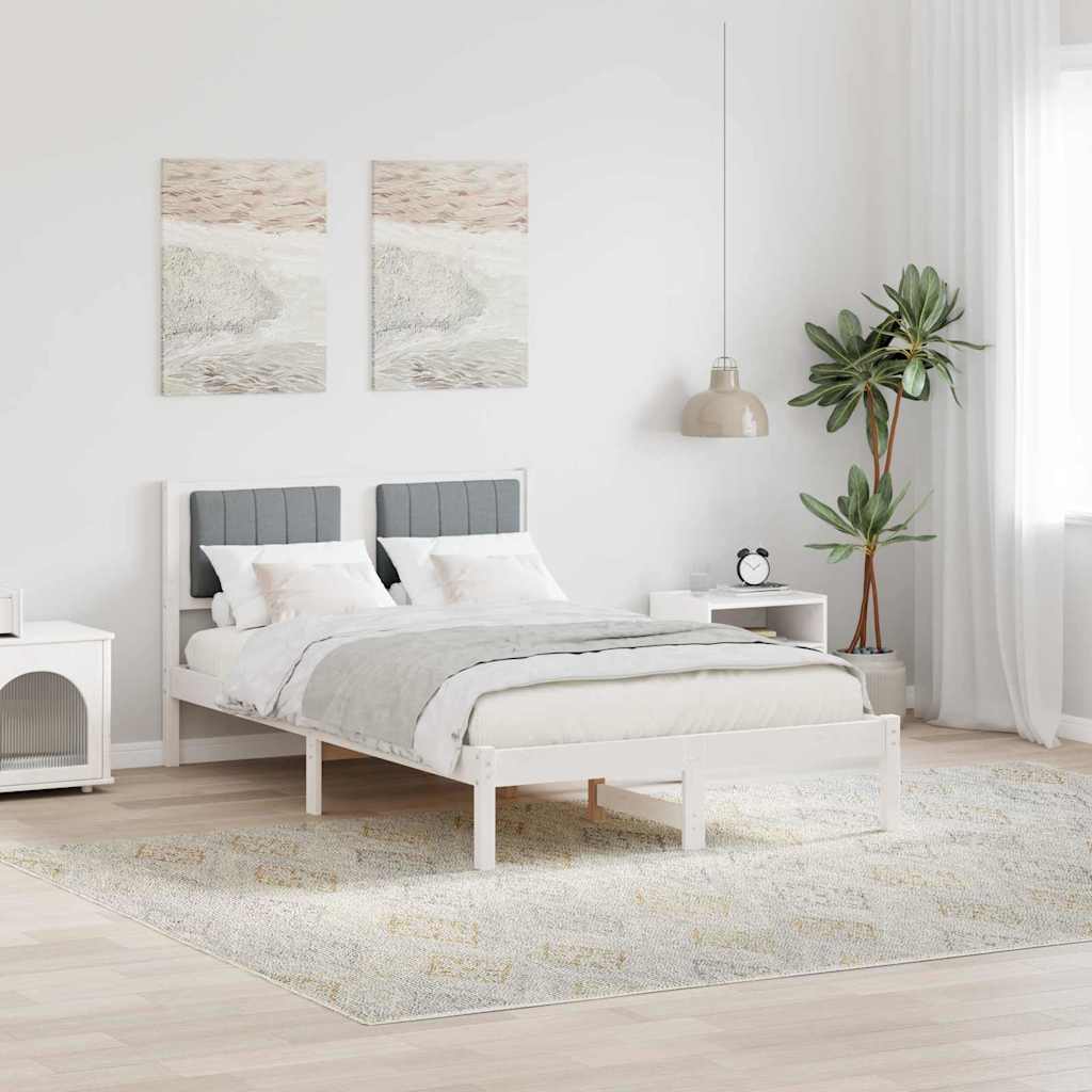 Bedframe met Gevoerd Hoofdgedeelte Lichtgrijs 120 x 200 cm is nu te koop bij PeponiXL, paradijselijk wonen!