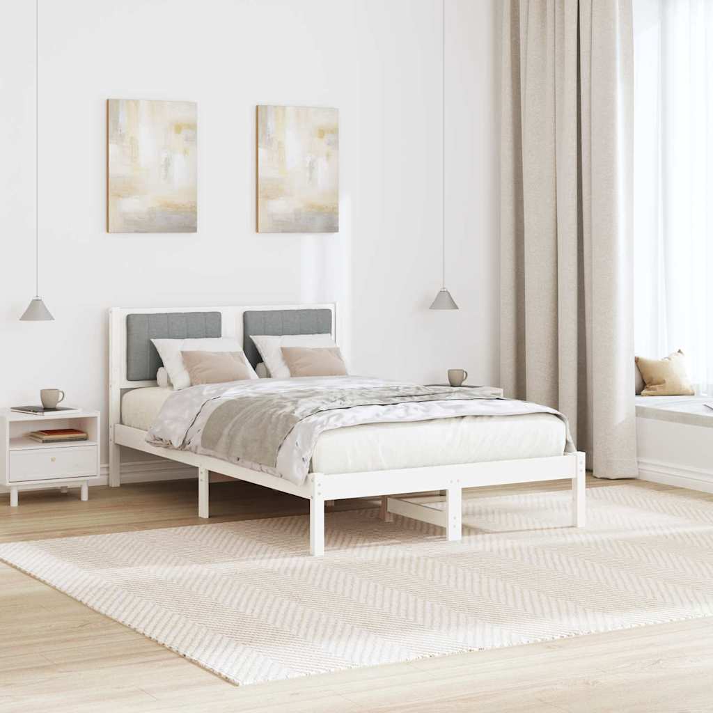 Bedframe met Gevoerd Hoofdgedeelte Lichtgrijs 120 x 200 cm is nu te koop bij PeponiXL, paradijselijk wonen!