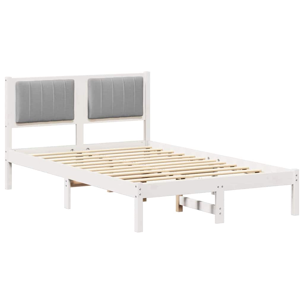 Bedframe met Gevoerd Hoofdgedeelte Lichtgrijs 120 x 200 cm is nu te koop bij PeponiXL, paradijselijk wonen!
