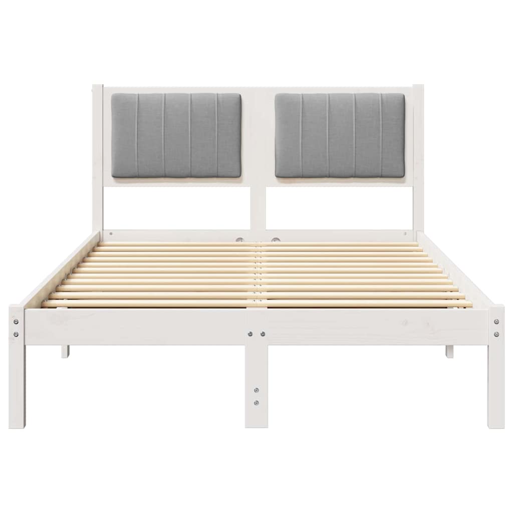 Bedframe met Gevoerd Hoofdgedeelte Lichtgrijs 120 x 200 cm is nu te koop bij PeponiXL, paradijselijk wonen!