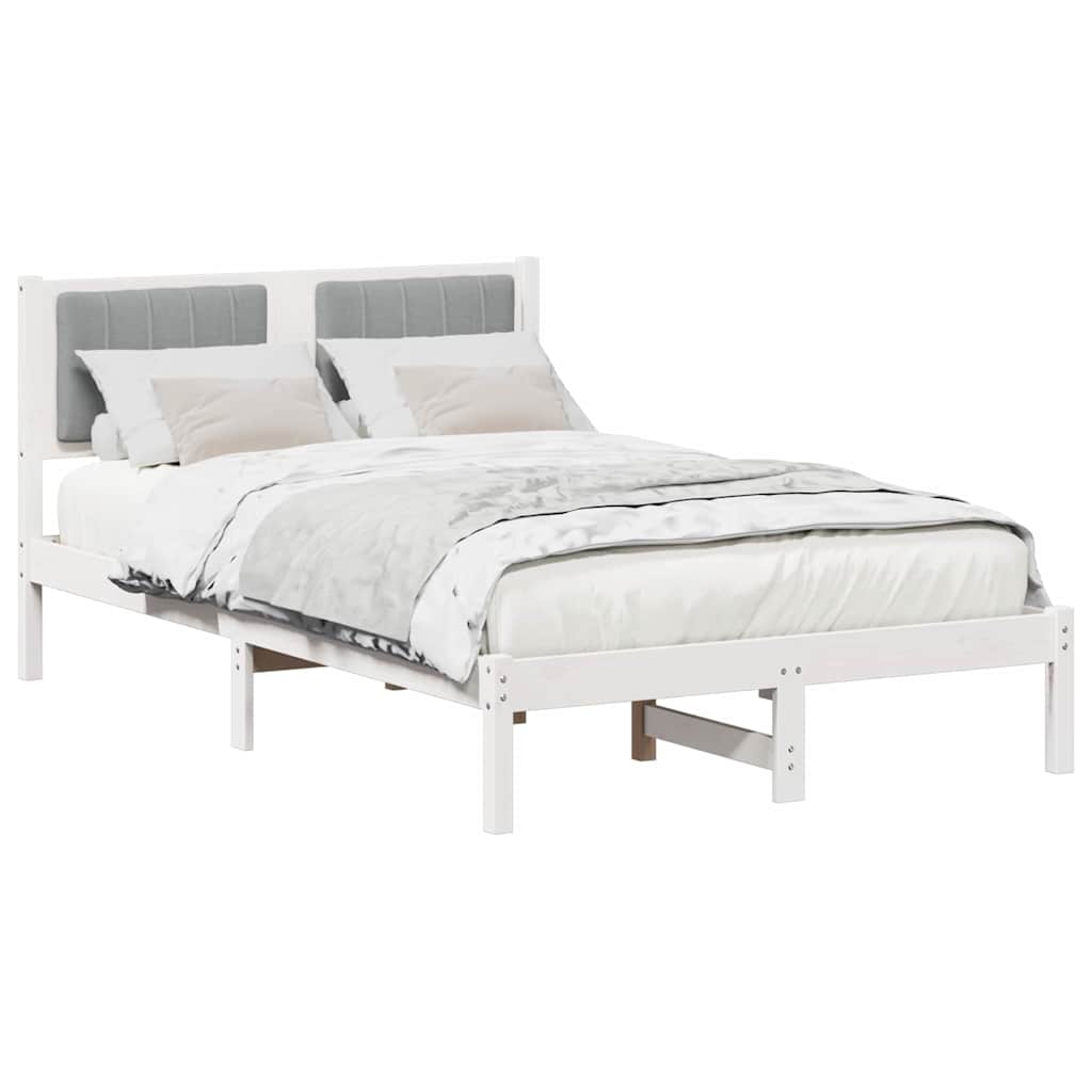 Bedframe met Gevoerd Hoofdgedeelte Lichtgrijs 120 x 200 cm is nu te koop bij PeponiXL, paradijselijk wonen!