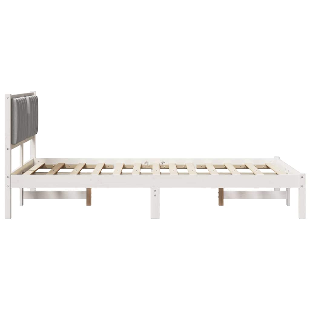 Bedframe met Gevoerd Hoofdgedeelte Lichtgrijs 120 x 200 cm is nu te koop bij PeponiXL, paradijselijk wonen!