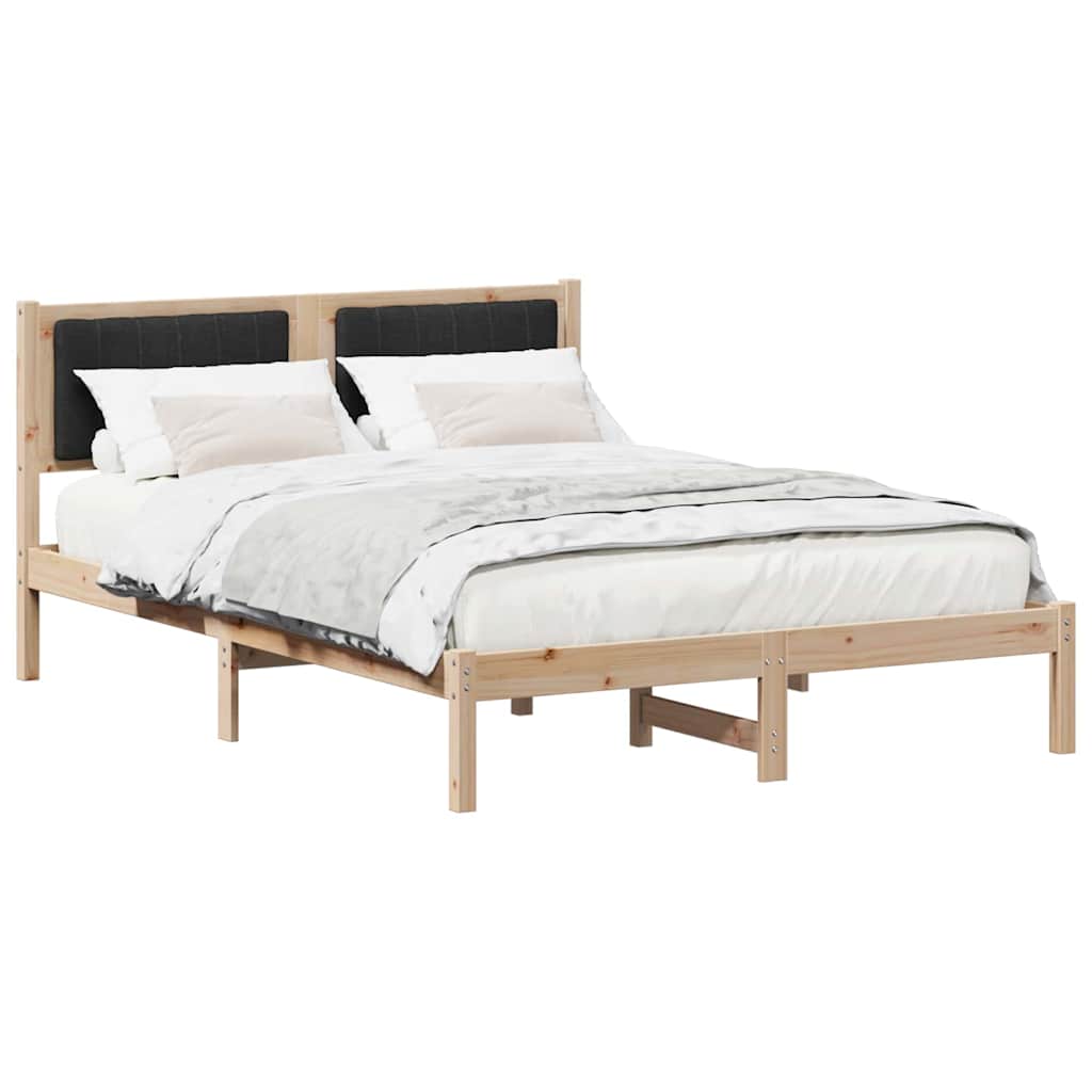 Bedframe met Gevoerd Hoofdgedeelte Zwart 140 x 190 cm is nu te koop bij PeponiXL, paradijselijk wonen!