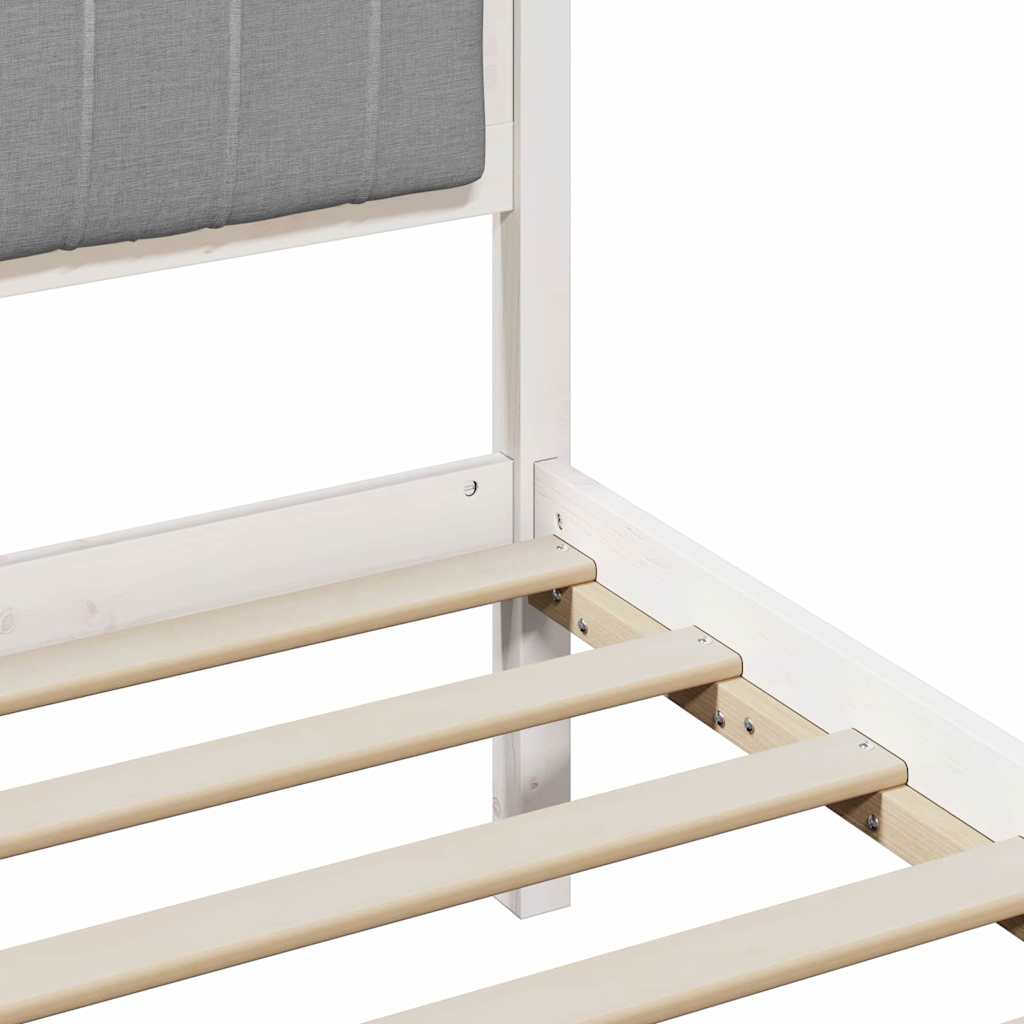 Bedframe met Gevoerd Hoofdgedeelte Lichtgrijs 140 x 190 cm is nu te koop bij PeponiXL, paradijselijk wonen!