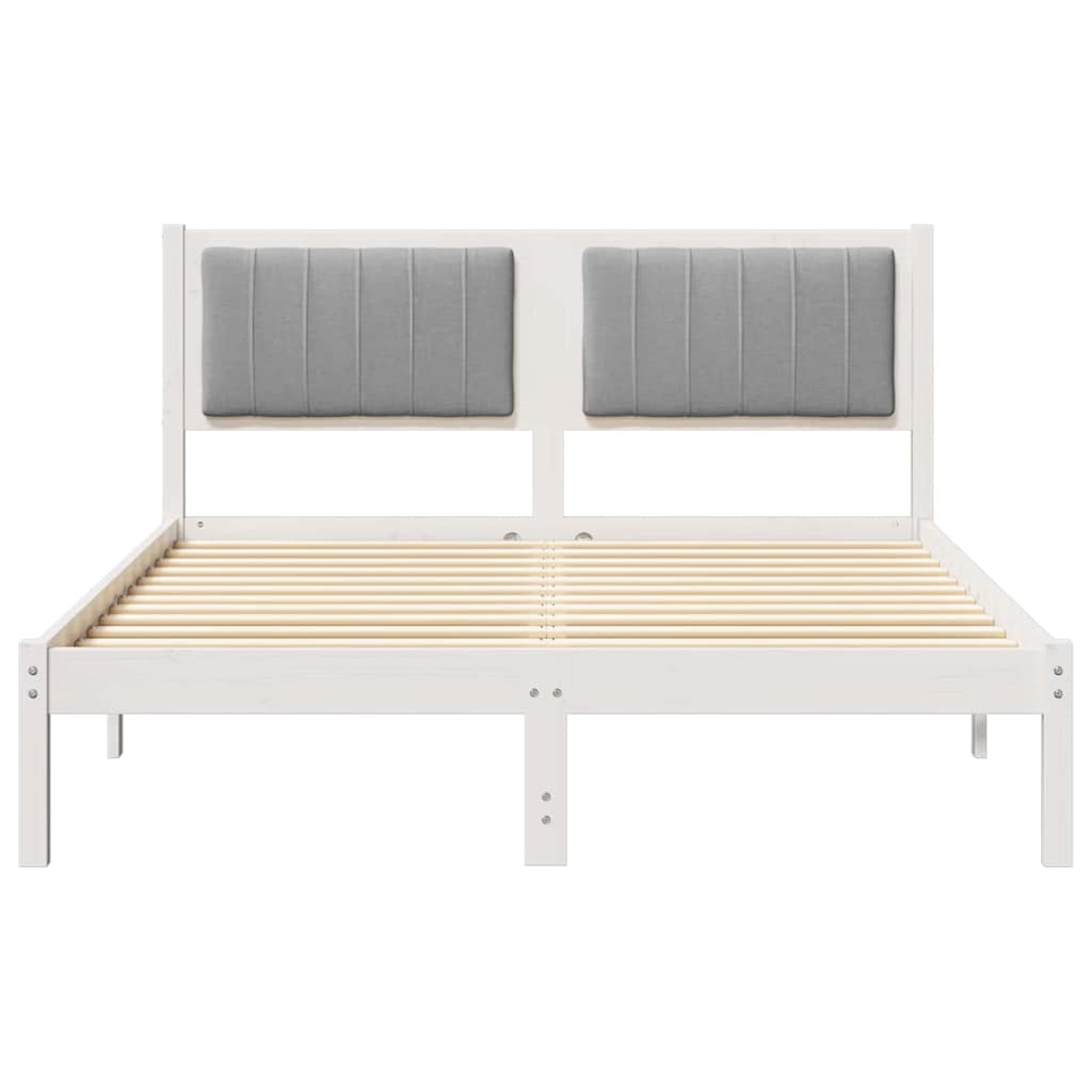 Bedframe met Gevoerd Hoofdgedeelte Lichtgrijs 140 x 190 cm is nu te koop bij PeponiXL, paradijselijk wonen!