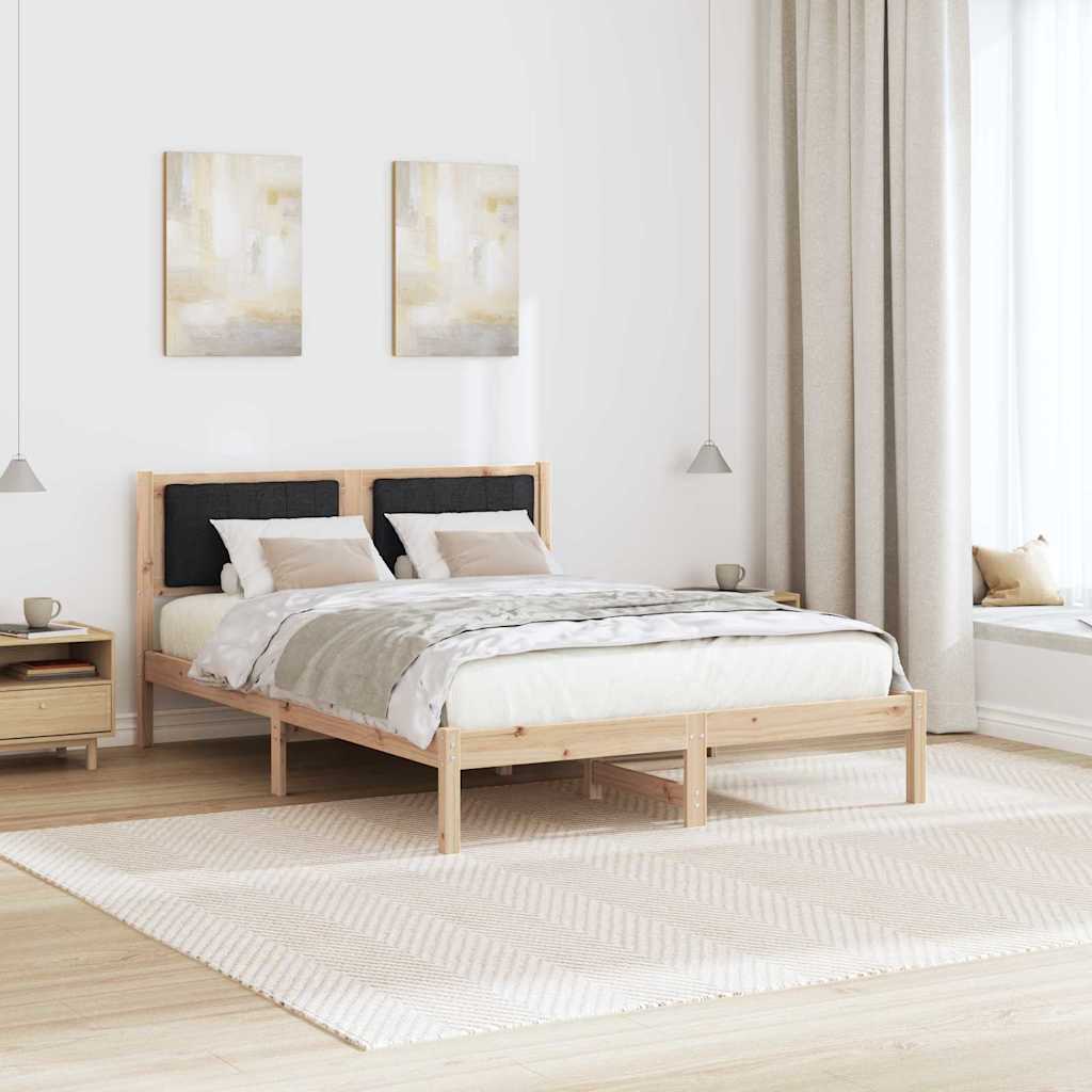Bedframe met Gevoerd Hoofdgedeelte Zwart 120 x 190 cm is nu te koop bij PeponiXL, paradijselijk wonen!