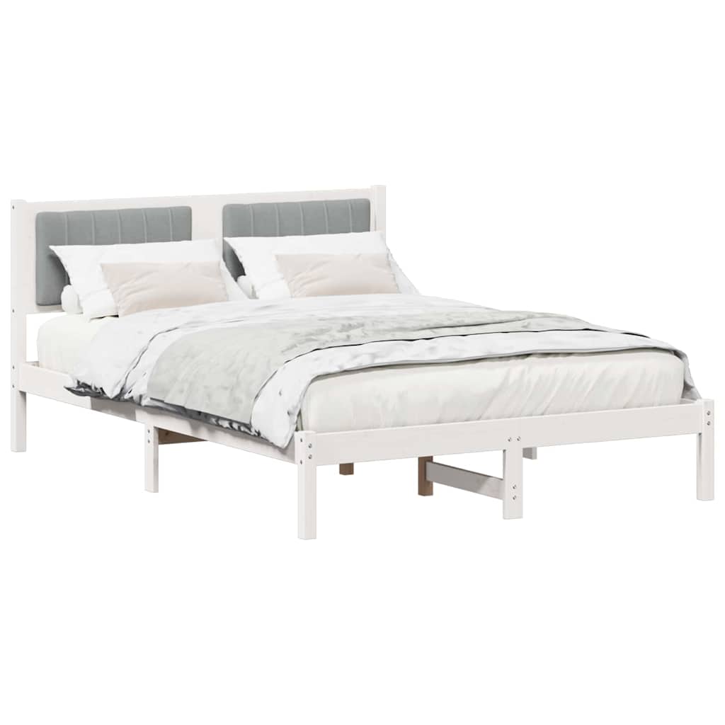 Bedframe met Gevoerd Hoofdgedeelte Lichtgrijs 120 x 190 cm is nu te koop bij PeponiXL, paradijselijk wonen!
