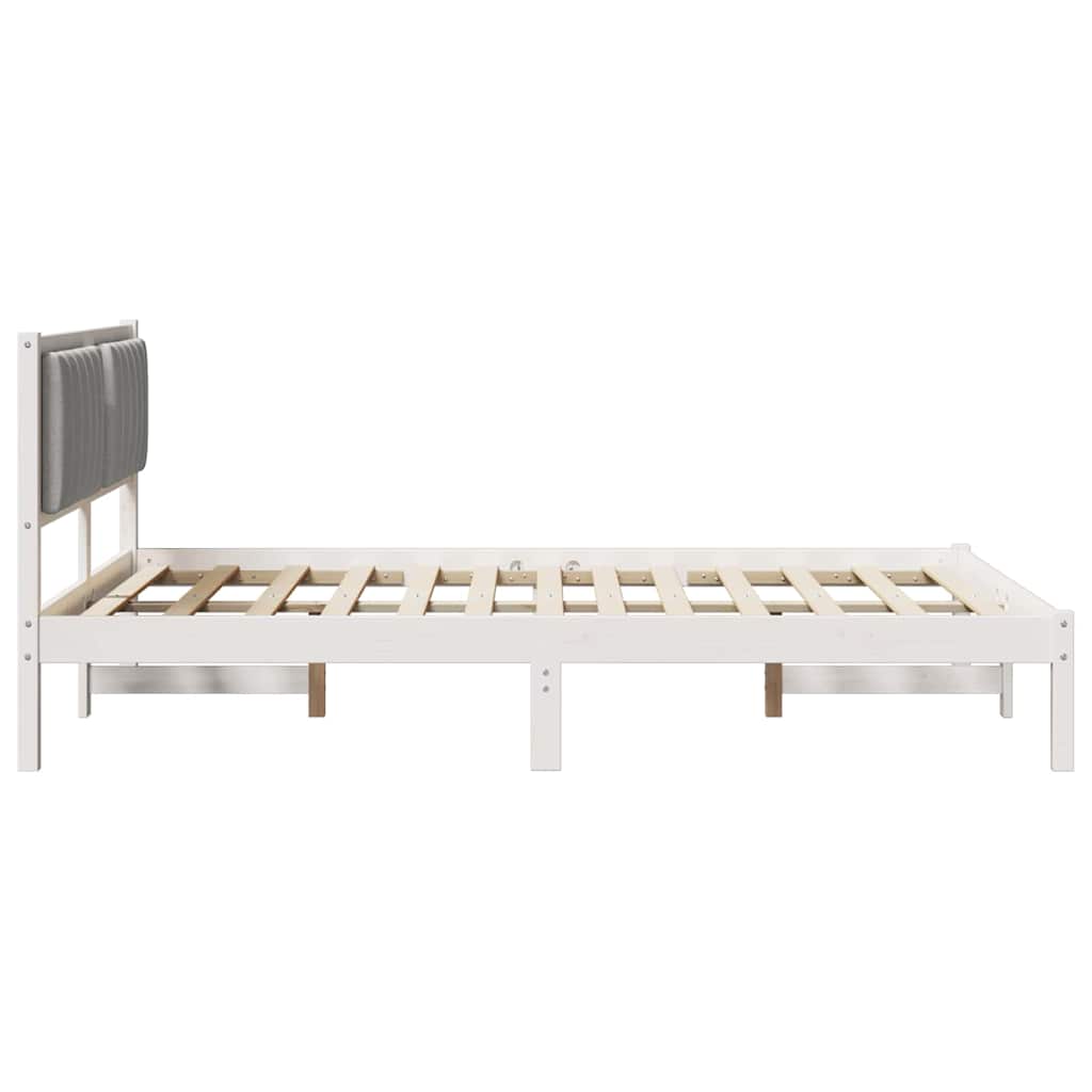 Bedframe met Gevoerd Hoofdgedeelte Lichtgrijs 120 x 190 cm is nu te koop bij PeponiXL, paradijselijk wonen!
