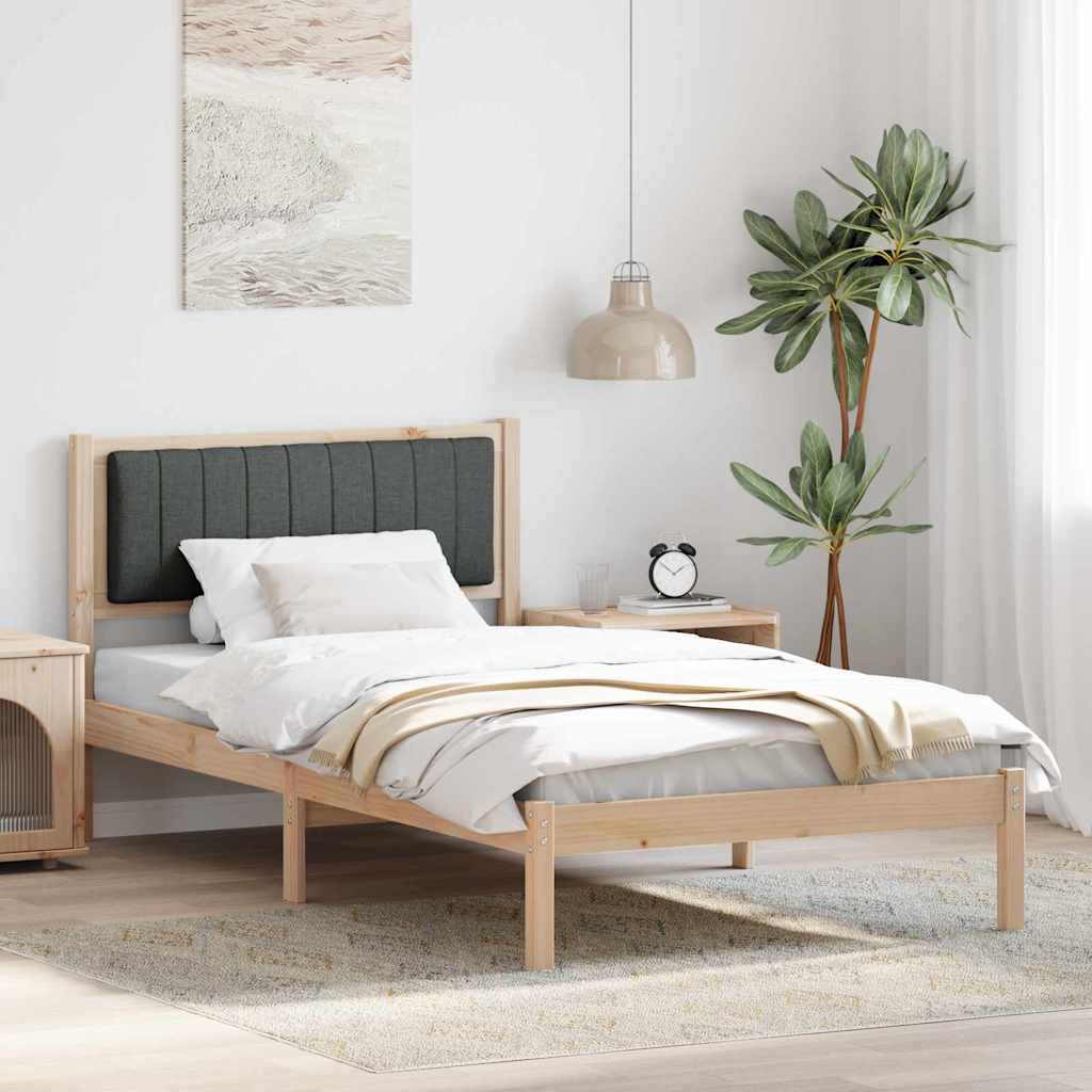 Bedframe met Gevoerd Hoofdgedeelte Donkergrijs 100 x 200 cm is nu te koop bij PeponiXL, paradijselijk wonen!