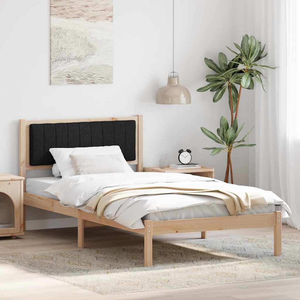 Bedframe met Gevoerd Hoofdgedeelte Zwart 100 x 200 cm is nu te koop bij PeponiXL, paradijselijk wonen!