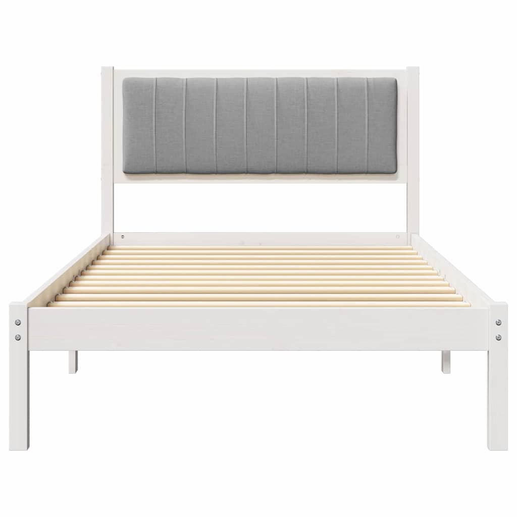 Bedframe met Gevoerd Hoofdgedeelte Lichtgrijs 100 x 200 cm is nu te koop bij PeponiXL, paradijselijk wonen!
