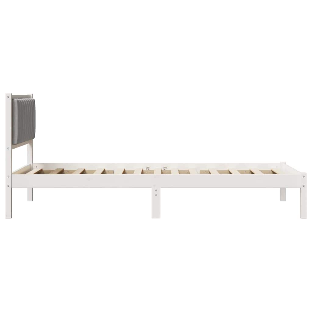 Bedframe met Gevoerd Hoofdgedeelte Lichtgrijs 100 x 200 cm is nu te koop bij PeponiXL, paradijselijk wonen!