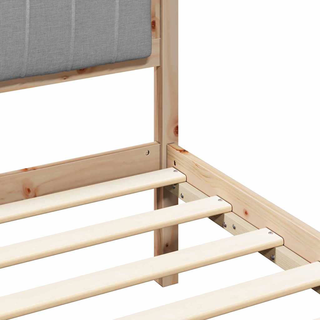 Bedframe met Gevoerd Hoofdgedeelte Lichtgrijs 90 x 200 cm is nu te koop bij PeponiXL, paradijselijk wonen!