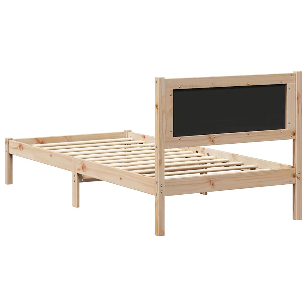 Bedframe met Gevoerd Hoofdgedeelte Zwart 90 x 190 cm is nu te koop bij PeponiXL, paradijselijk wonen!