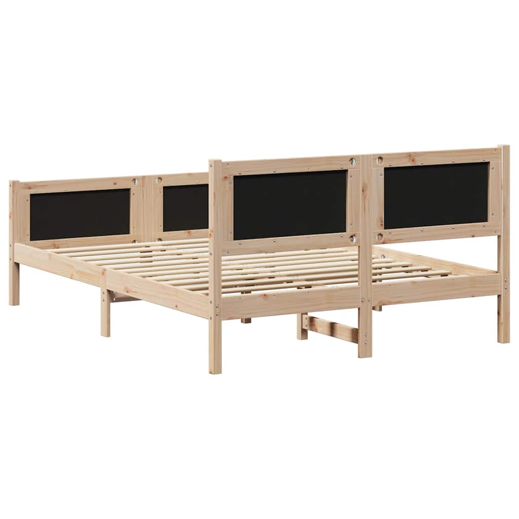 Bedframe met hoofdeinde Taupe 135 x 190 cm Stof is nu te koop bij PeponiXL, paradijselijk wonen!