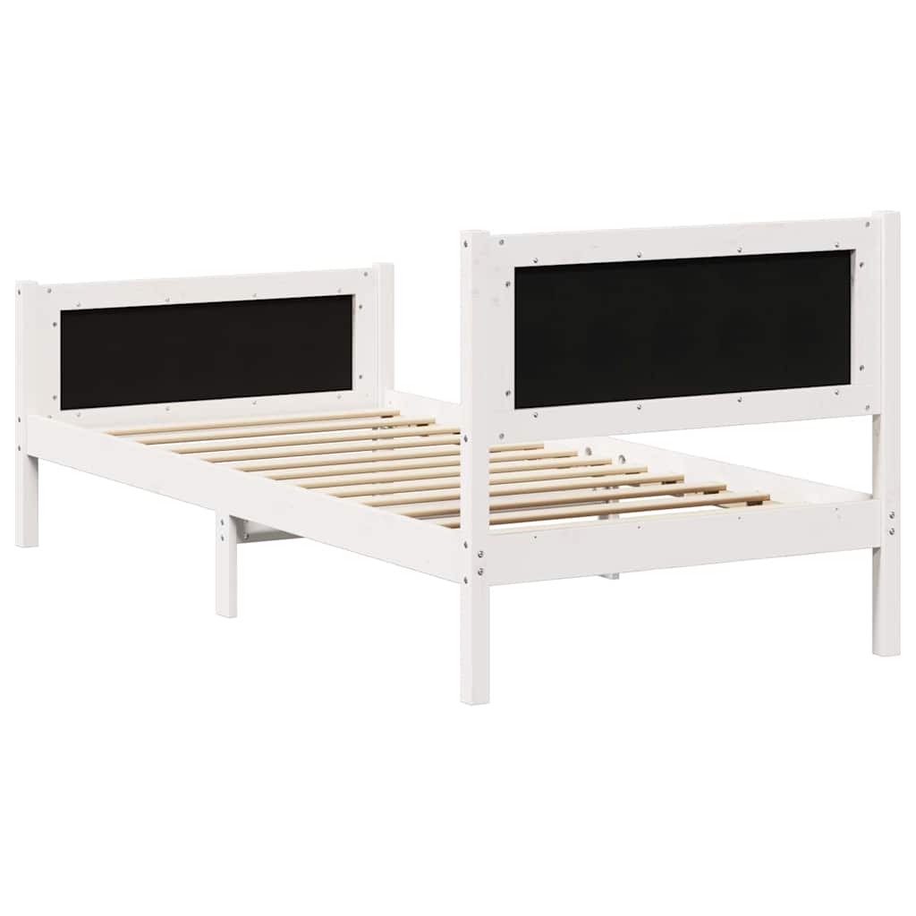 Bedframe met hoofdeinde Lichtgrijs 90 x 190 cm Stof is nu te koop bij PeponiXL, paradijselijk wonen!